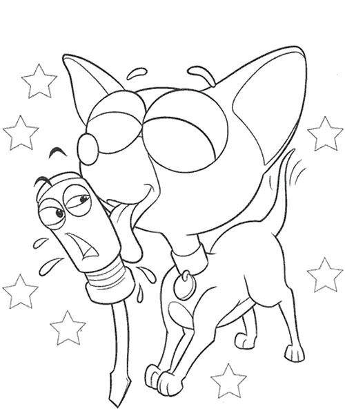 coloriage le chien leche tourny l outil de manny